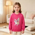 thumbnail image 5 of xaweyi Girls Fall Winter Clothes Round Neck Sweatshirt Fashionable Cartoon Printed Long Sleeved Top,Sizes 4-5 Years, 5 of 6