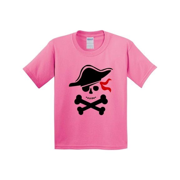 Inktastic Pirate Skull and Cross Bones Youth T-Shirt