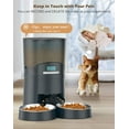 thumbnail image 5 of HoneyGuaridan Automatic Cat Feeders 2 Cats, 2.4G WiFi Smart Pet Feeder with APP Control for Cats and Dogs Dry Food Dispenser with 2 Stainless Steel Bowl, Desiccant Bag, 10s Voice Recorder (6.5L, Blue), 5 of 6
