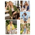 thumbnail image 4 of Anygrew Women's Lightweight Crochet Cardigan - Open Front Batwing Sleeve Hollow Out Summer Cover Up, 4 of 5