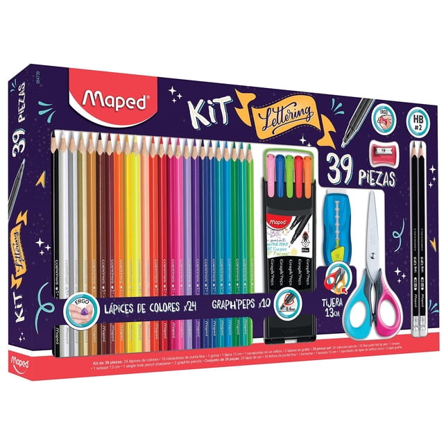 Set de Coloreo Maped Multicolor con 39 Piezas para Lettering
