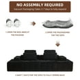 thumbnail image 3 of Garaneeds 113" Black Modular Sectional Sofa for Living Room - Boneless Cloud Couch, No Assembly Required, 3 of 8