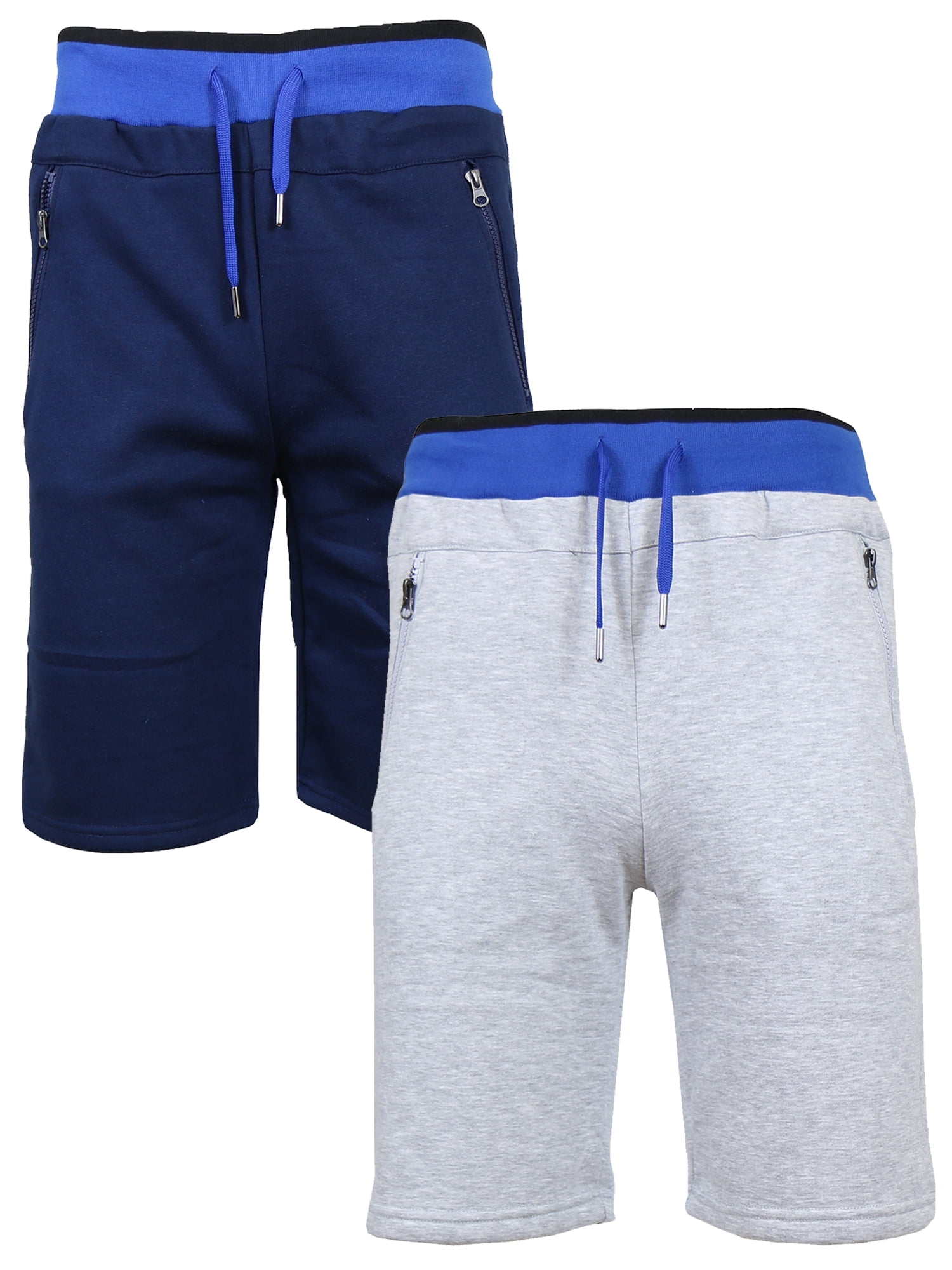 jogger shorts zip pockets