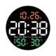 thumbnail image 2 of Reloj de pared digital Reloj despertador digital Hora Fecha Semana Visualización Moderno Silencio 12/24H Multicolor, 2 of 9