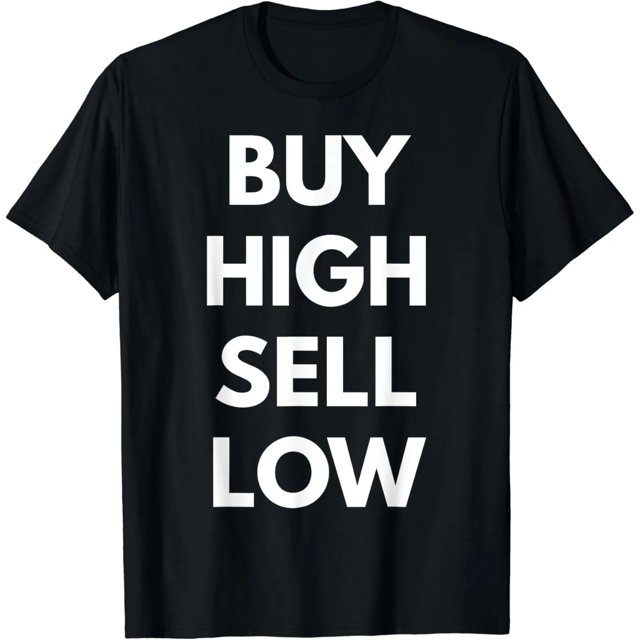 Playera Divertida de Inversiones: Compra Alto, Vende Bajo