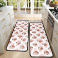 thumbnail image 4 of Kitchen Rugs Sets Of 2,Pink Cow Strawberry Pattern Anti Fatigue Kitchen Mat Rugs Non Slip Washable,Decorative Kitchen Floor Mats for Kitchen,Sink,Laundry,17"x47"+17"x47", 4 of 5