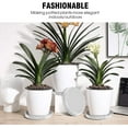 thumbnail image 2 of Visland 10PCS Wave Plant Saucer - Plastic Flower Pot Drip Trays/Durable Heavy Duty White Plant Tray for Indoor and Out Door Plant, 2 of 5