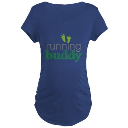 

CafePress - Running Buddy Babyg Maternity T Shirt - Maternity Dark T-Shirt