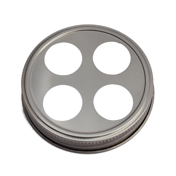 Stainless Steel Toothbrush Holder Lid for Mason, Ball, Canning Jars