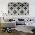 thumbnail image 2 of ARTCANVAS Diamond Black White Cross Pixel Jewel Canvas Art Print - Size: 60" x 40" (0.75" Deep) (3-Piece), 2 of 9