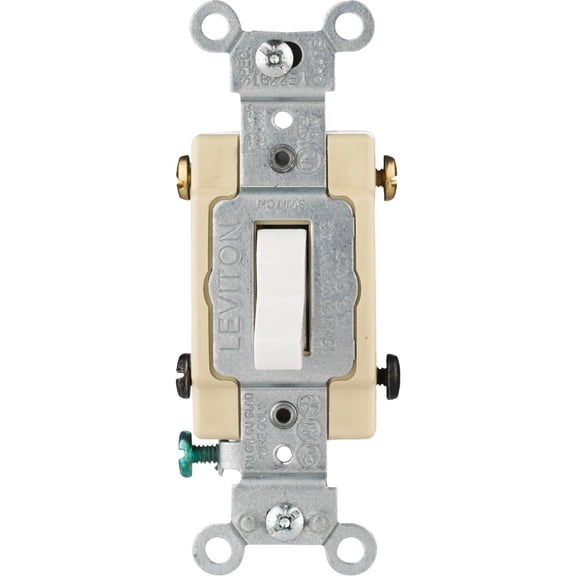 Leviton 4-Way Switch Quiet Commercial - 15A Grounded - 1 Pc, White