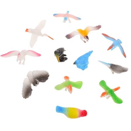 ELAYARD Birds Figurines Assorted Color Plastic 1 Set