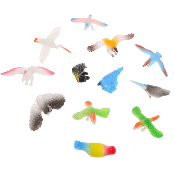 ELAYARD Birds Figurines Assorted Color Plastic 1 Set