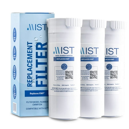 Mist GE XWF, GWE19JSLSS, WR17X30702 Water Filter Replacement, 3 Pack