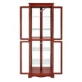 thumbnail image 5 of Miniyam Wood Curio Display Cabinet with Light, Glass Door for Living Room, Cherry, 5 of 8
