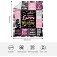 thumbnail image 6 of Queen Birthday Gifts for Women, Unique Happy Birthday Fleece Throw Blanket 50" x 60", Funny Women''s Birthday Decorations Gifts, Best Queen Birthday Gfit Ideas for Mom, Wife, Sister, Friends, Female, 6 of 6
