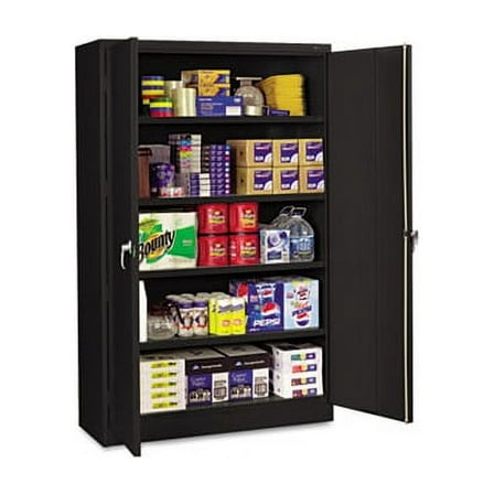 Assembled Jumbo Steel Storage Cabinet 48w x 18d x 78h, Black