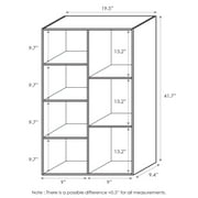 Furinno Luder Reversible Open Shelf Bookcase, White, Space-Saving Design, Versatile Usage