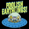 thumbnail image 2 of Men's The Simpsons Foolish Earthlings Slime  Graphic T-Shirt, 2 of 5