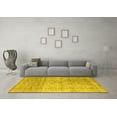 thumbnail image 3 of Ahgly Company Machine Washable Indoor Rectangle Abstract Yellow Contemporary Area Rugs, 7' x 9', 3 of 4