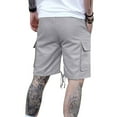 thumbnail image 6 of Men's Quick Dry Cargo Shorts Summer Casual Beach Swim Trunks with Pockets Drawstring Elastic Waist Athletic Swimming Board Shorts S-3XL, 6 of 9