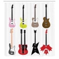 thumbnail image 3 of Ambesonne Guitar Shower Curtain, Colorful Music Graphic, 69"Wx84"L, Multicolor, 3 of 3