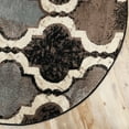 thumbnail image 3 of Superior Viking Trellis Indoor Large Area Rug, 5' Round, Chocolate, 3 of 7