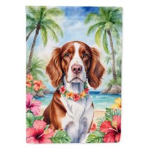 Welsh Springer Spaniel Luau House Flag