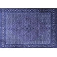 thumbnail image 1 of Ahgly Company Machine Washable Indoor Rectangle Persian Blue Traditional Area Rugs, 8' x 12', 1 of 4