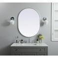 thumbnail image 3 of Elegant Decor Metal Frame Oval Mirror 30x40 Inch in Silver, 3 of 12