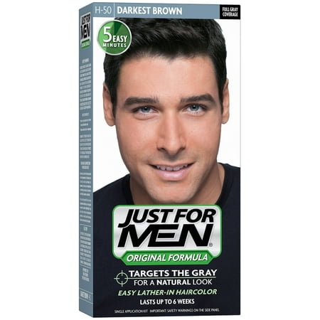 4 Pack - Just For Men Couleur des cheveux H-50 Darkest Brown 1 Chaque