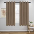thumbnail image 1 of Cortinas con aislamiento térmico, fáciles de usar, opacas, 132 x 117 cm, color camel, 1 of 7