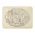 thumbnail image 1 of SIDONKU Shakespeare Literature Doodle Images and Arranged in Circle Book Doormat Floor Rug Bath Mat 23.6x15.7 inch, 1 of 1