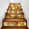 thumbnail image 1 of Pegatinas 3D para escaleras, 39,3 x 7,08 pulgadas, 14 contrahuellas de PVC autoadhesivas, pegatinas extraíbles para escaleras, papel tapiz para festivales, decoración para fiestas en el hogar, 1 of 4