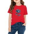 thumbnail image 5 of Piuwrlz Red Short Shirts Sleeve Toddler Girls Graphic T-Shirts Pullover Red Size 3 Years, 5 of 10