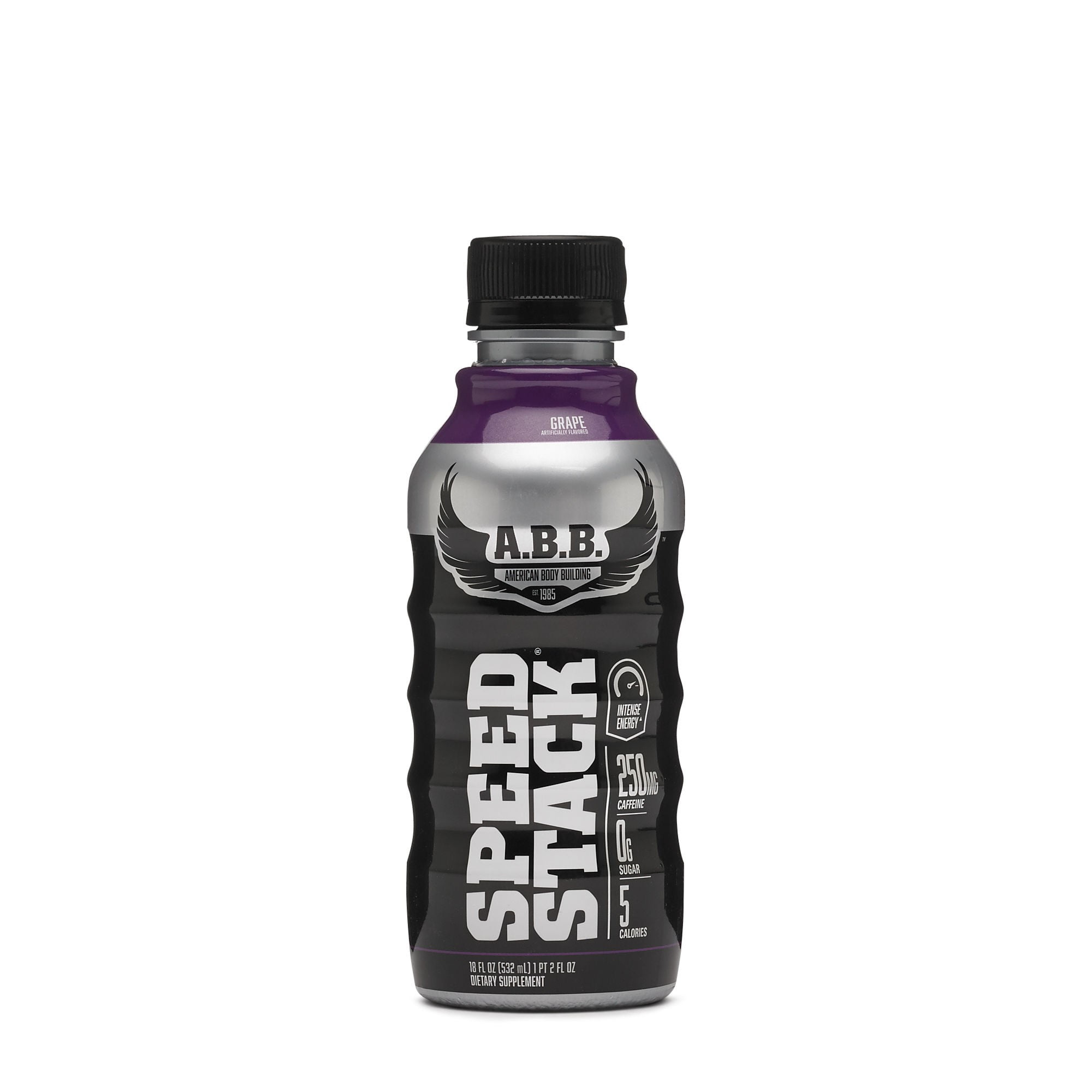 Abb Speed Stack Pre Workout Energy Drink Original 250mg Caffeine 0g Sugar Grape 12 18 Fl Oz Bottles Walmart Com