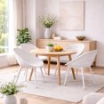 thumbnail image 6 of 2xhome Modern Perforated Egg-Shaped Dining Accent Chairs, Breathable Polka Dot Bowl Pod Pattern for Indoor or Outdoor Use, White, Set of 1, 1 piece, 6 of 12