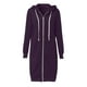 thumbnail image 4 of ICHUANYI Clearance Women's Solid Color Jacket Thickening And Fleece And Winter Casual Zipper Long Sleeve Pocket Hooded Long Sweater(Purple, XL) ICHUANYI WER2023081206451, 4 of 7