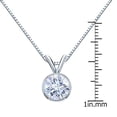 thumbnail image 3 of 18K Yellow Gold Round Bezel-set Solitaire Moissanite Pendant Necklace (2 1/2ct TGW, 9mm, G-H Color) 16 to 18-inch by Diamond Wish, 3 of 4