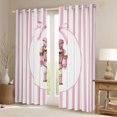 thumbnail image 2 of Homewish Royal Pink Nutcracker Blackout Curtains Set of 2 (52x84 Each),Dreamy Fairy Tale Window Curtains, Pink Bowknot Stripes Curtains and Drapes, Curtains and Drapes Decor, 2 of 6