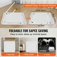 thumbnail image 4 of KFFKFF 35.4‘’ Foldable Multifunctional Square Game Table Portable Domino Game Table  with 4Cup Holders/4 Chip Trays with Wear-Resistant Green Tabletop, 4 of 10