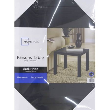 Mainstays Black Parsons End Table