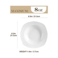thumbnail image 3 of MALACASA, Series Elisa, 6-Piece Porcelain Soup Plates Dinnerware Set, Ivory White Dinner Set, 8.5", 3 of 8