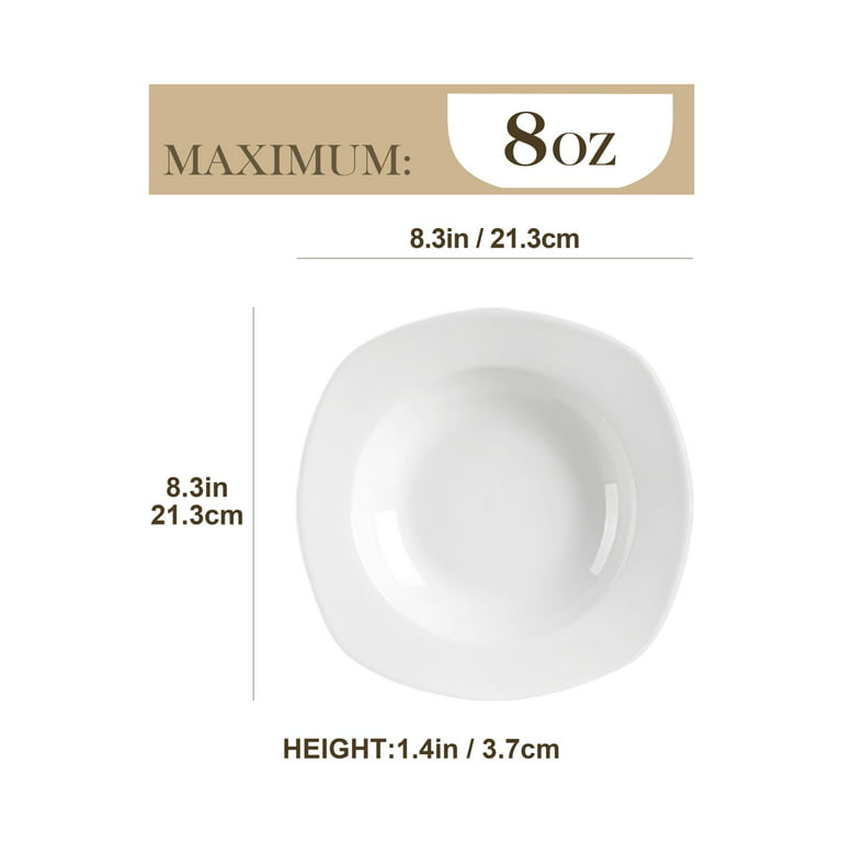MALACASA, Series Elisa, 100 pieces Porcelain Dinnerware Set, White