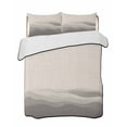 thumbnail image 2 of Grey Beige Ombre Queen Size Down Alternative Comforter, Lightweight Comforter Quilt Bedding Set with Pillow Shams Minimalist Ocean Waves Linen All Seasons Bed Comforter Duvet Insert 90"x96", 2 of 7