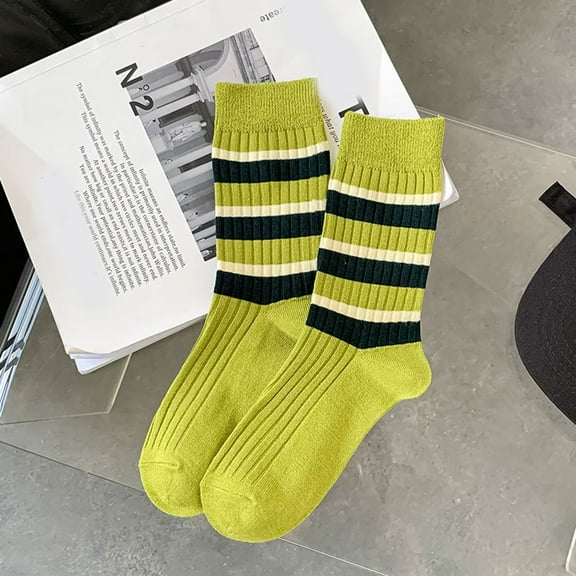 Dyfzdhu Womens To Keep Warm Sock Stripe Lightweight Cotton Socks