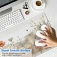 thumbnail image 7 of Rectangle Wild Floral Flower Mouse Mat, Ink Painting Flowers Design, Large Non-Slip Rubber Gaming Mouse Pad with Stitched Edges, Office Mouse Pad for Women Men Kids, 31.5x11.8in, 7 of 7