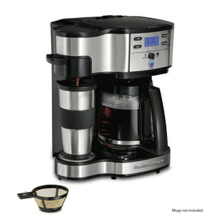 Hamilton Beach Commercial 46111 5 Cup Compact Coffee Maker w/ Programmable  Clock & Glass Carafe Black