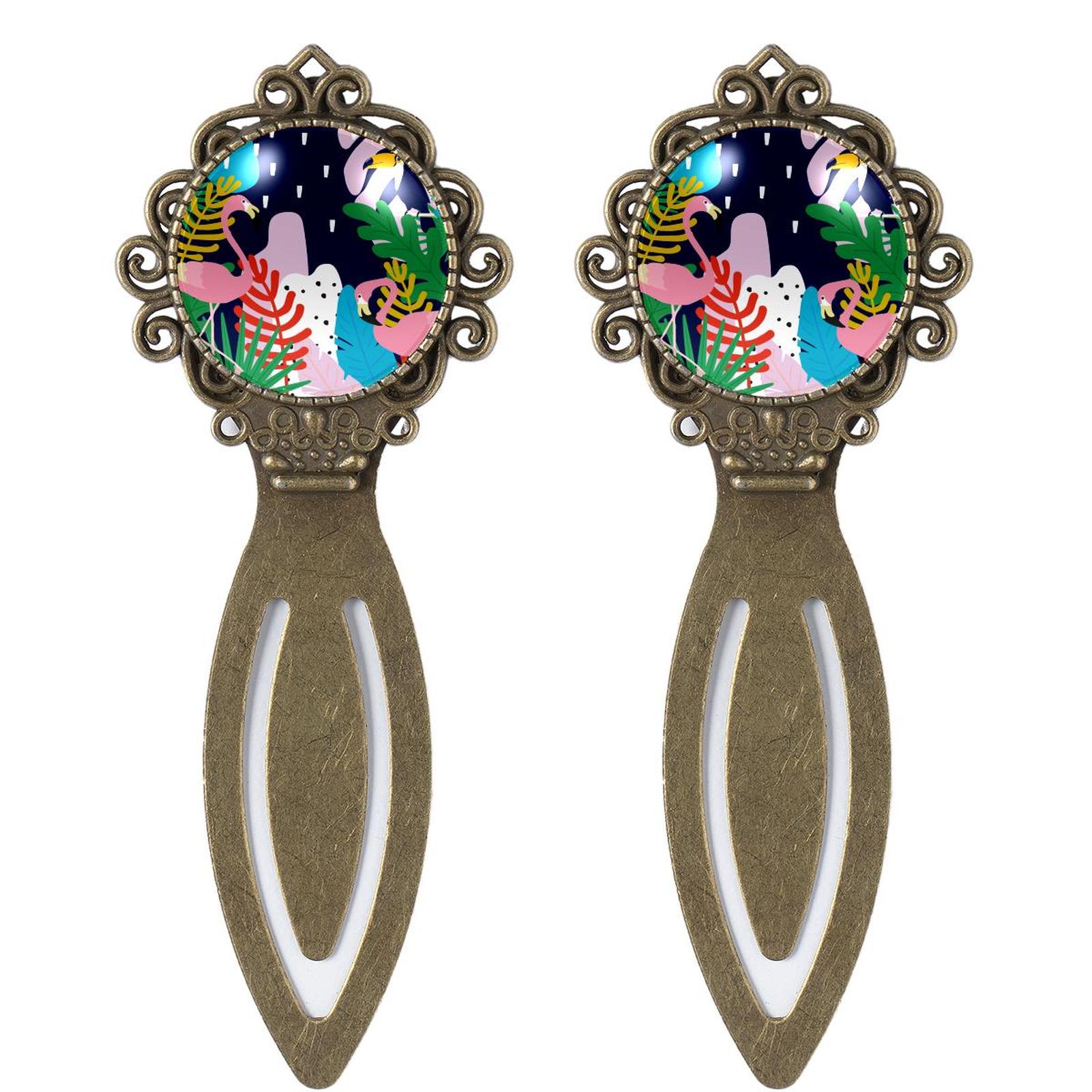 Bookmark Gift Box Set Vintage Bookmarks Page Holder with Crystal Glass