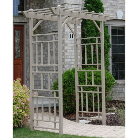 1/2 Shank Arbor - Dura-Trel Wellington 7-ft. Vinyl Pergola Arbor - Mocha